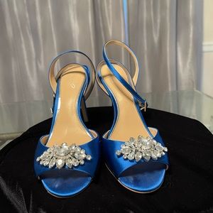 Royal Blue heel embellished Badgley Mischka size 10 used